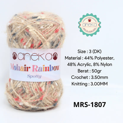 KATALOG - Benang Rajut Mohair Rainbow Spotty Yarn / Bintik  Warna