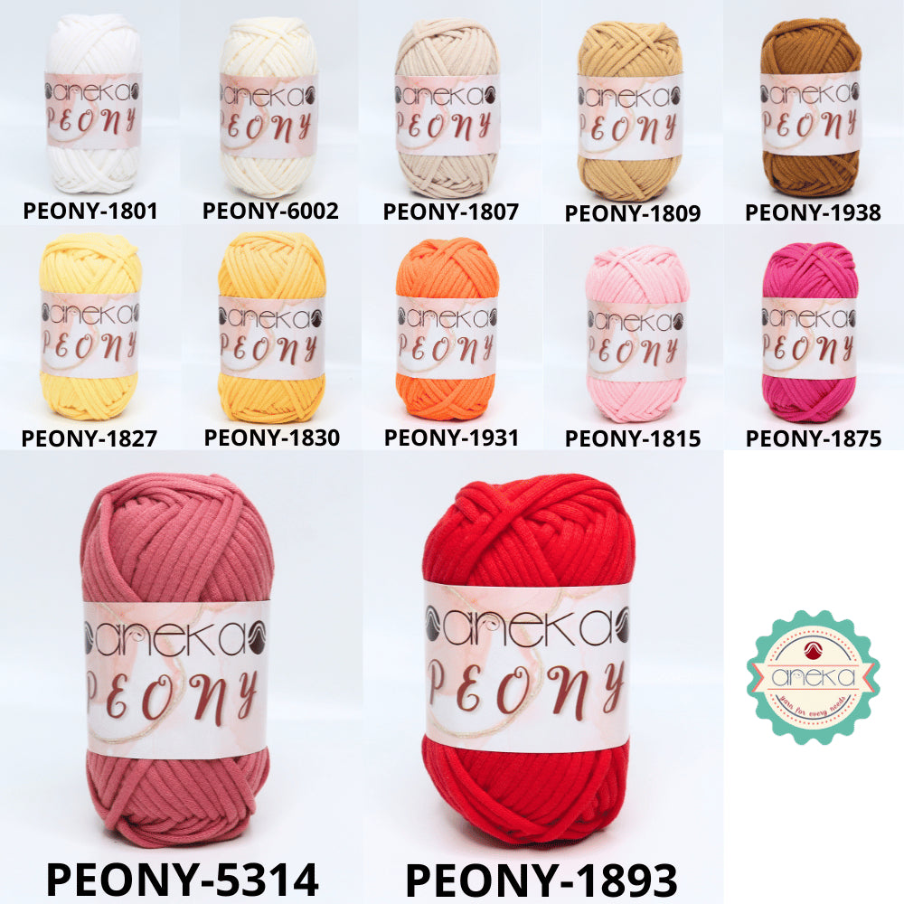 KATALOG - Benang Rajut Peony / T-Shirt Tutup Cotton Nylon Yarn / Katun Nilon