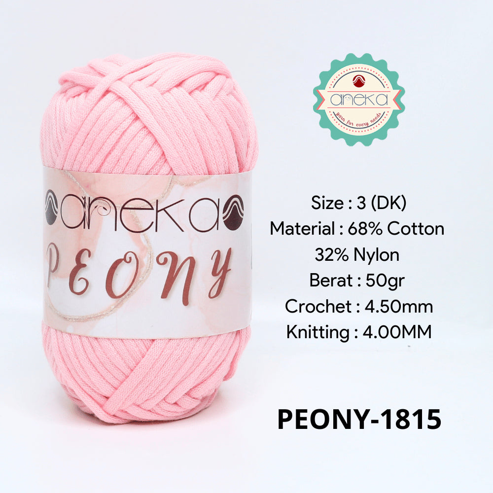 KATALOG - Benang Rajut Peony / T-Shirt Tutup Cotton Nylon Yarn / Katun Nilon