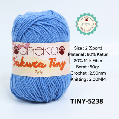 KATALOG - Benang Rajut Sakura Tiny 3 Ply / Milk Cotton / Katun Susu