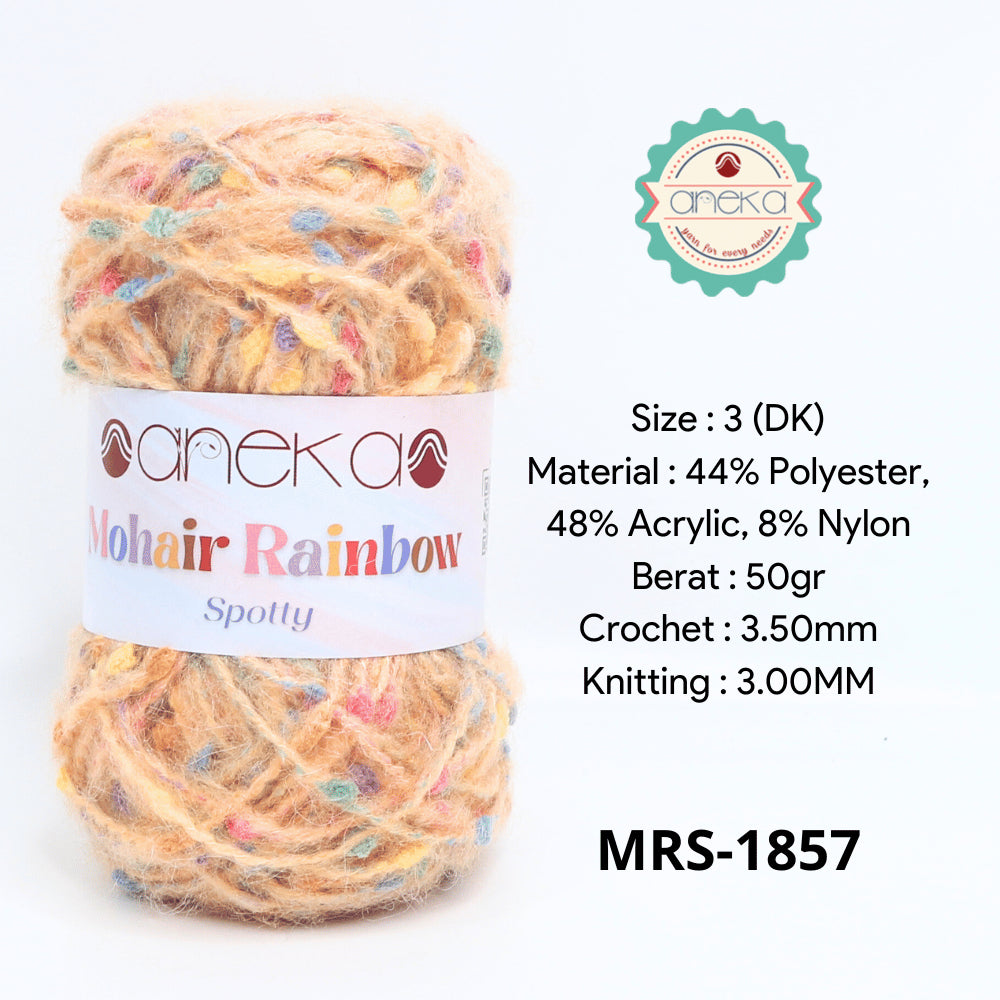 KATALOG - Benang Rajut Mohair Rainbow Spotty Yarn / Bintik  Warna