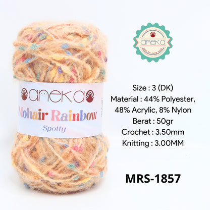 KATALOG - Benang Rajut Mohair Rainbow Spotty Yarn / Bintik  Warna