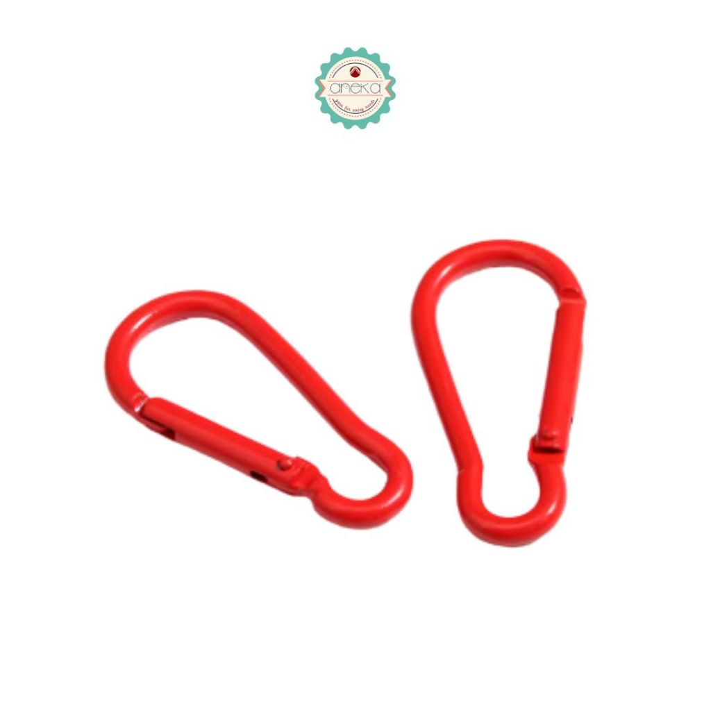 ANEKA - [5 PCS] Gantungan Kait Kunci Carabiner Warna Macaron / Color Carabiner Climbing Hook Keychain Ring Metal