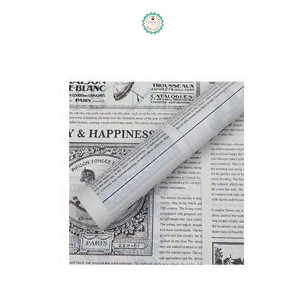 ANEKA - [ 20 Lembar ] Kertas Cellophane Vintage / Buket Bunga [ Vintage ] Flower Wrapping Paper Celophane