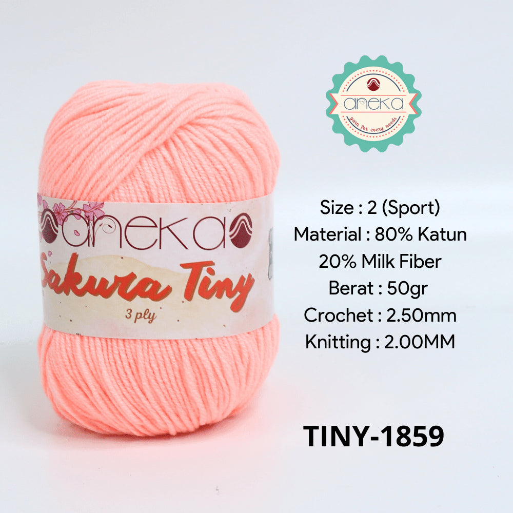 KATALOG - Benang Rajut Sakura Tiny 3 Ply / Milk Cotton / Katun Susu