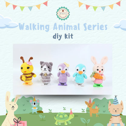 Aneka Benang x Rita - DIY Walking Animal Series / Paket Merajut Pemula Lengkap Boneka Hewan / Walking Base Tools for Toys