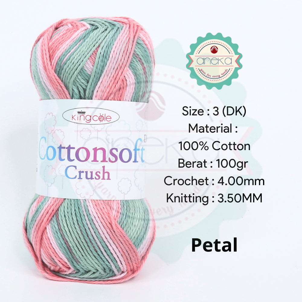 KATALOG - Benang Rajut Import King Cole Cottonsoft Crush / Cotton Yarn / Katun