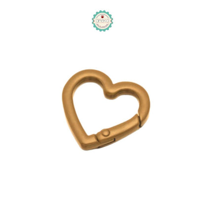 ANEKA - [5 PCS] Kait Bentuk Hati / Metal Keychain Bag Clips Hook / Buckles Connector Heart Shape Ring Carabiner