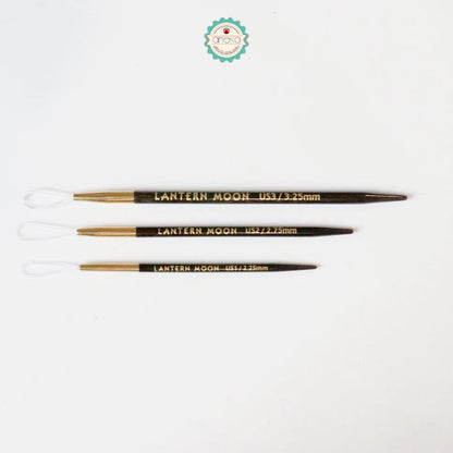 Lantern Moon - Ebony Wood Finishing Needles Set of 3 / Alat Rajut Knitting