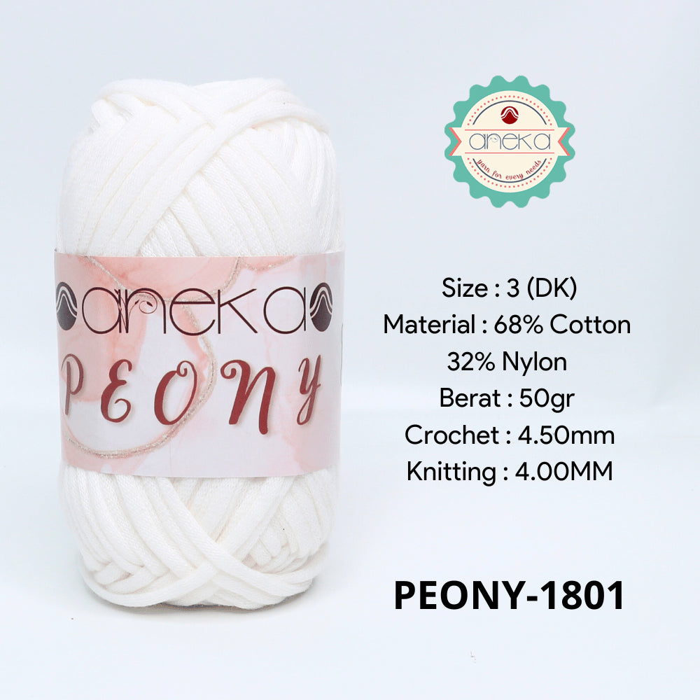 KATALOG - Benang Rajut Peony / T-Shirt Tutup Cotton Nylon Yarn / Katun Nilon