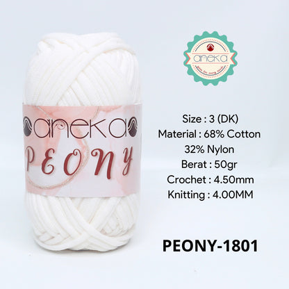 KATALOG - Benang Rajut Peony / T-Shirt Tutup Cotton Nylon Yarn / Katun Nilon