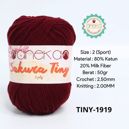 KATALOG - Benang Rajut Sakura Tiny 3 Ply / Milk Cotton / Katun Susu