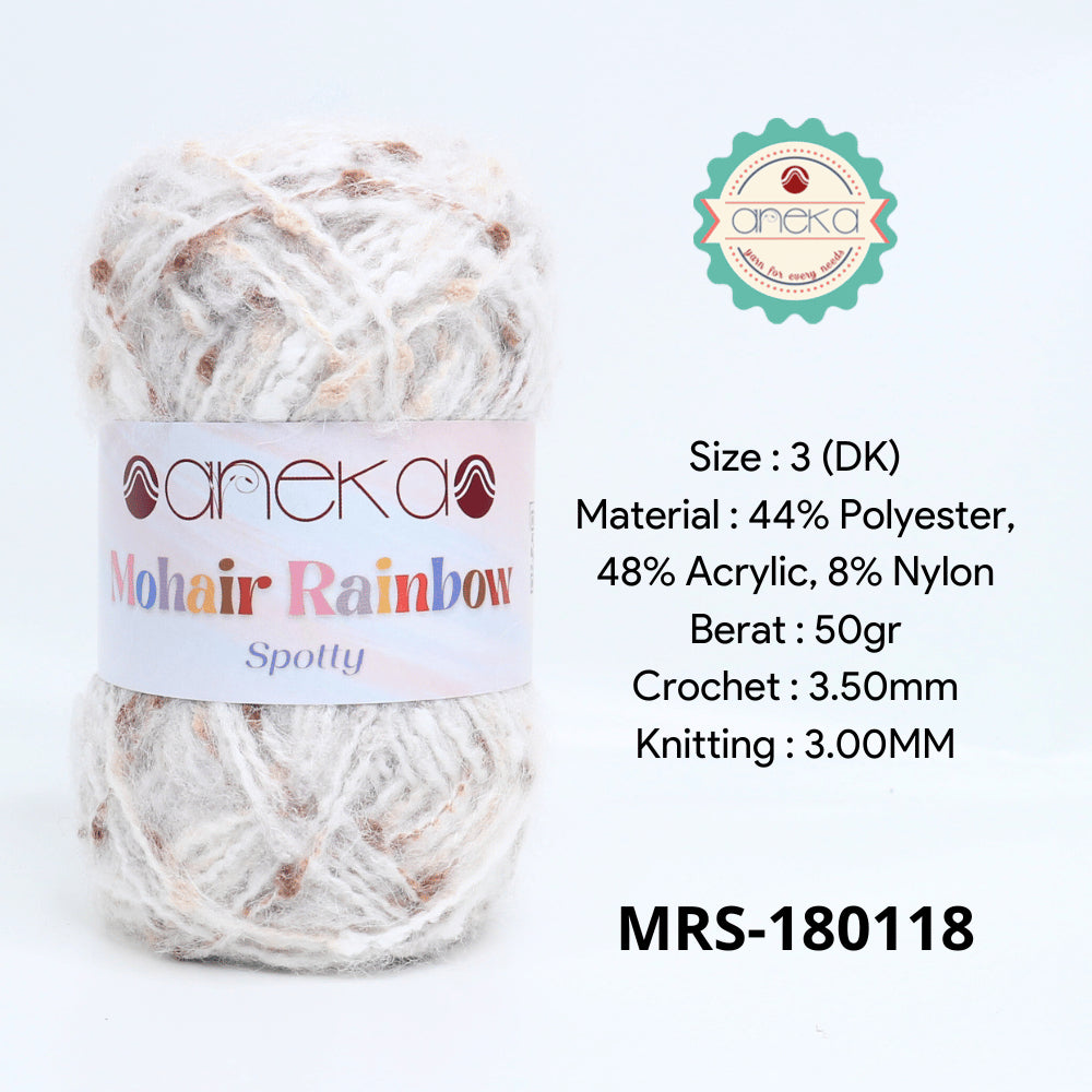 KATALOG - Benang Rajut Mohair Rainbow Spotty Yarn / Bintik  Warna