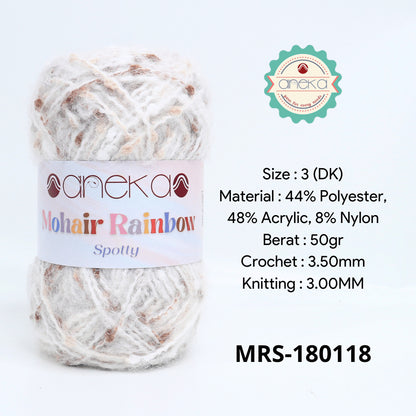 KATALOG - Benang Rajut Mohair Rainbow Spotty Yarn / Bintik  Warna