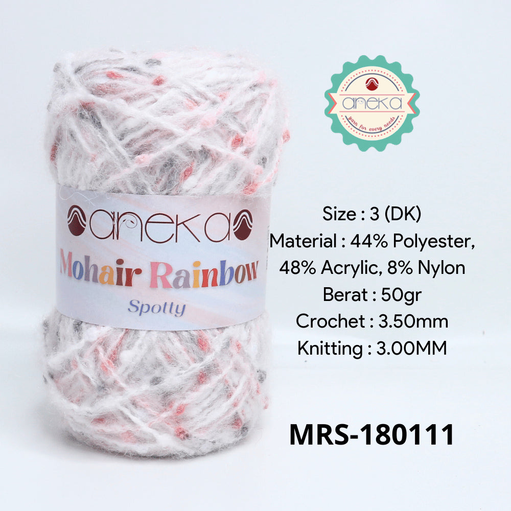 KATALOG - Benang Rajut Mohair Rainbow Spotty Yarn / Bintik  Warna