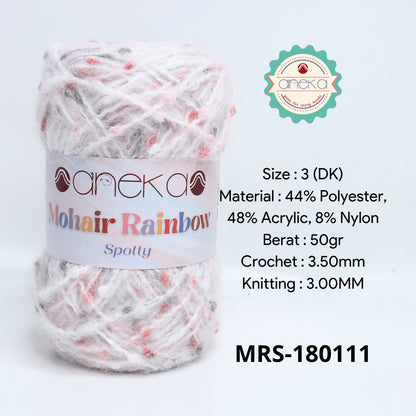 KATALOG - Benang Rajut Mohair Rainbow Spotty Yarn / Bintik  Warna