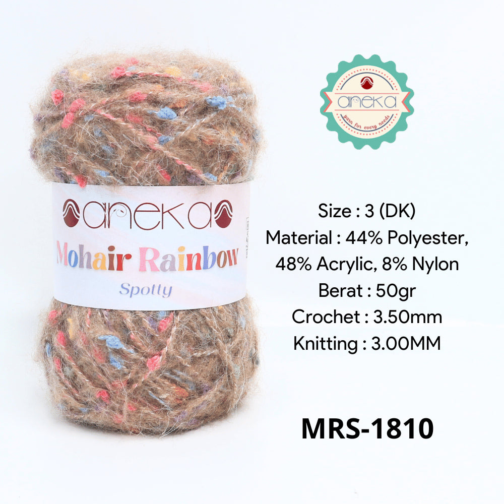 KATALOG - Benang Rajut Mohair Rainbow Spotty Yarn / Bintik  Warna