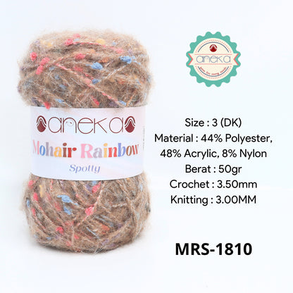 KATALOG - Benang Rajut Mohair Rainbow Spotty Yarn / Bintik  Warna