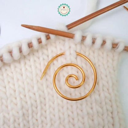 ANEKA - [3PCS] Stitch Marker Knitting Spiral Helical-Shaped Crochet Ring Metal Locking Sewing