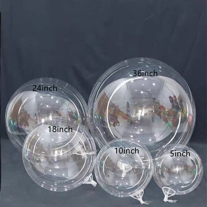 AnekaBenang - [5 PCS] Balloon Bobo 8 10 12 inch Transparent / Ballon Bening Transparan / Confetti / Latex / Helium / PVC