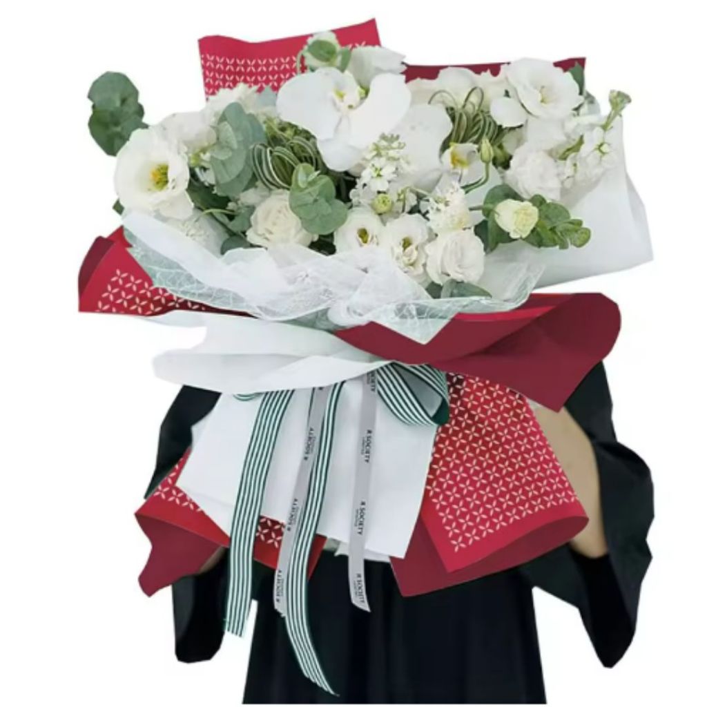 ANEKA - [ LEMBARAN ] Kertas Cellophane Buket Bunga [ CLOVER ] Flower Wrapping Paper Celophane