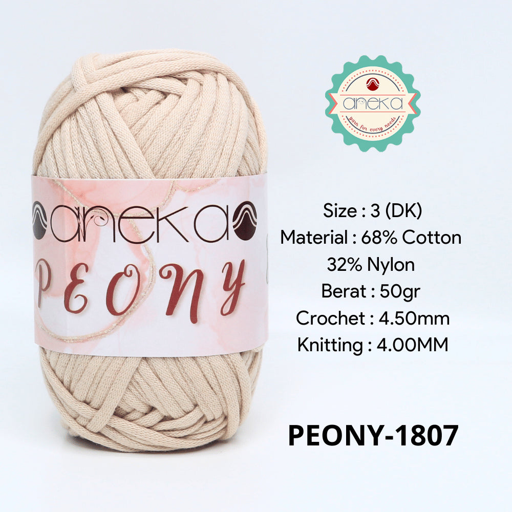 KATALOG - Benang Rajut Peony / T-Shirt Tutup Cotton Nylon Yarn / Katun Nilon