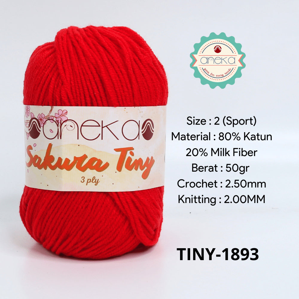 KATALOG - Benang Rajut Sakura Tiny 3 Ply / Milk Cotton / Katun Susu