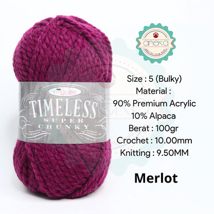 KATALOG - Benang Rajut Import King Cole Timeless Super Chunky / Premium Acrylic Yarn / Alpaca / Akrilik