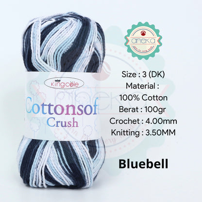 KATALOG - Benang Rajut Import King Cole Cottonsoft Crush / Cotton Yarn / Katun