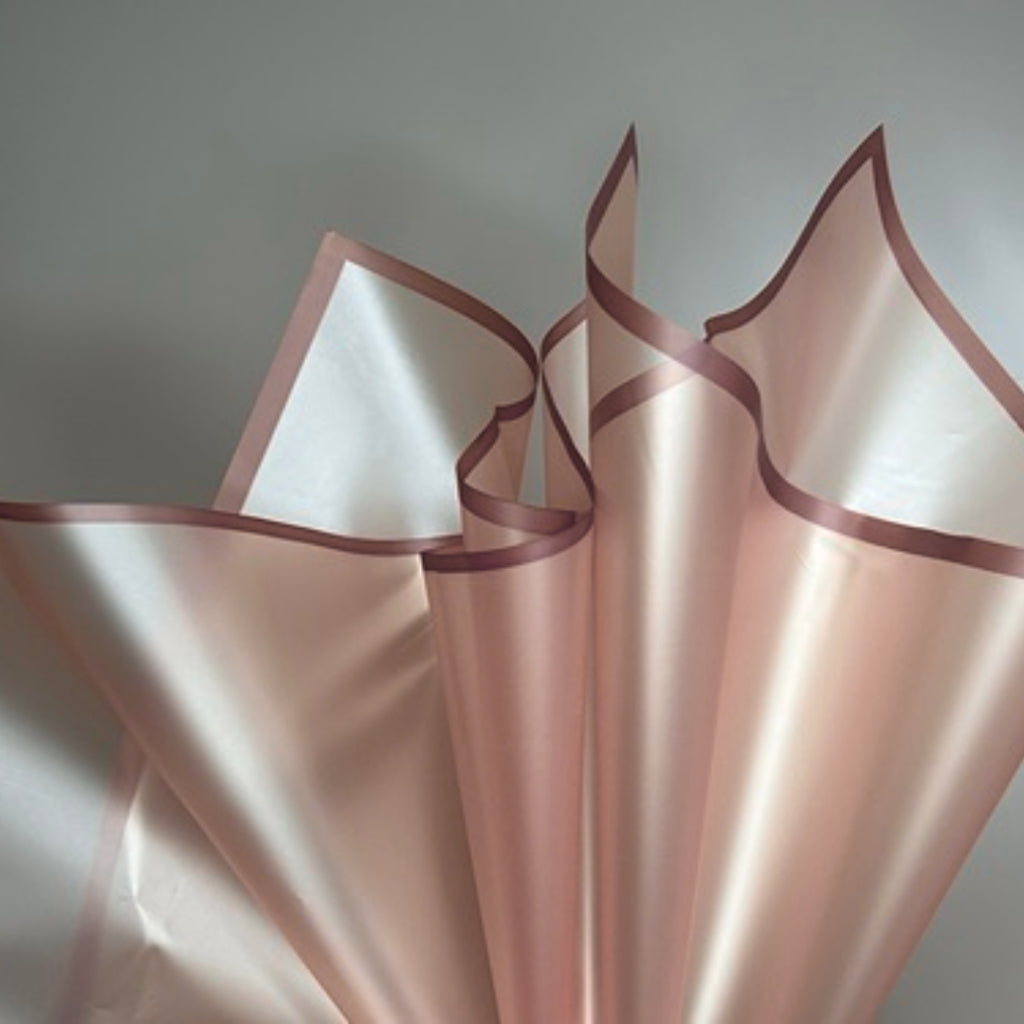 ANEKA - [ 20 Lembar ] Kertas Cellophane Buket Bunga [Matt List] Flower Wrapping Paper Celophane