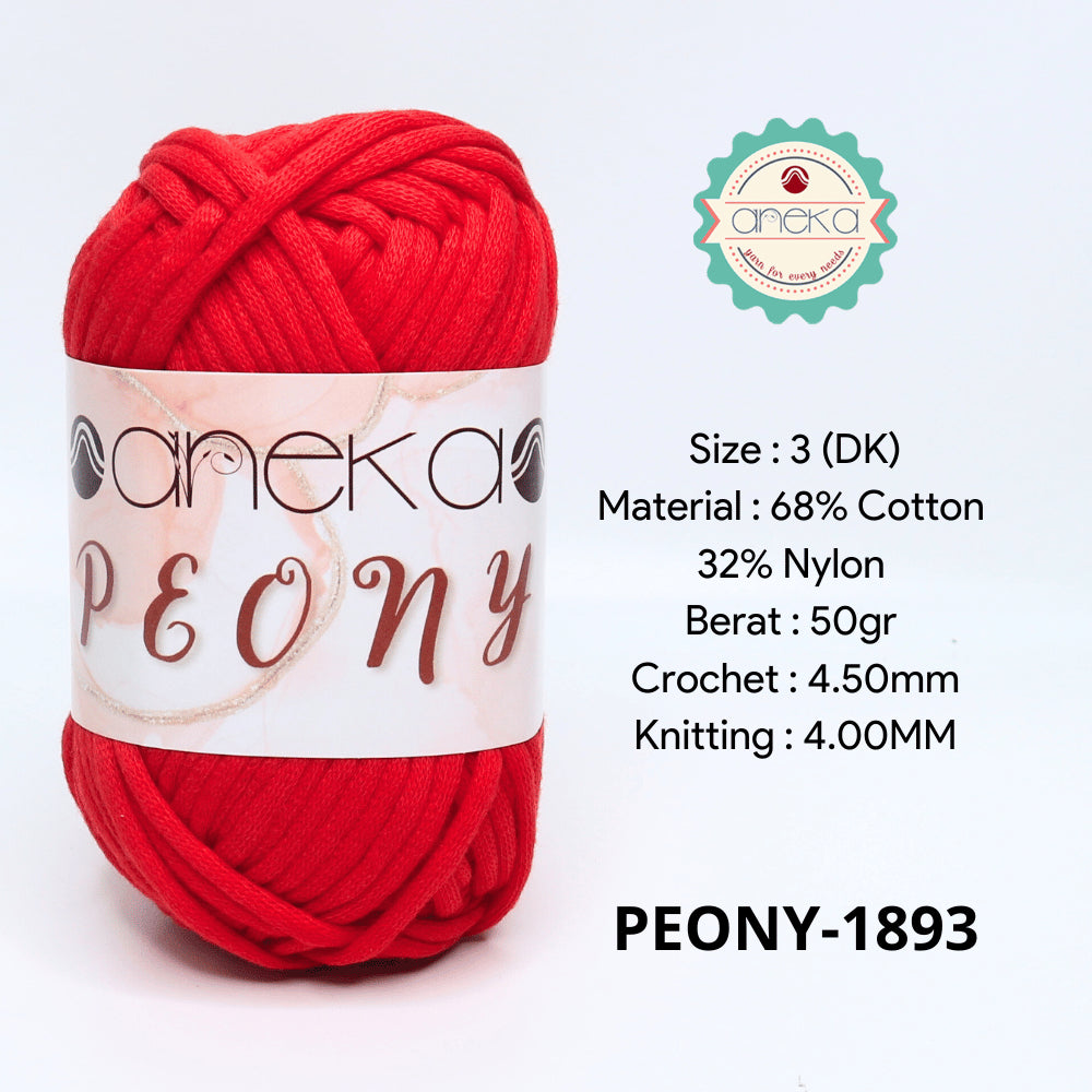 KATALOG - Benang Rajut Peony / T-Shirt Tutup Cotton Nylon Yarn / Katun Nilon