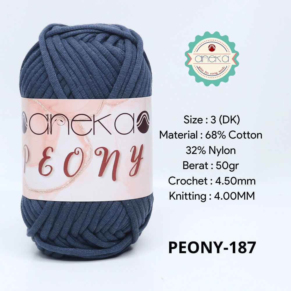 KATALOG - Benang Rajut Peony / T-Shirt Tutup Cotton Nylon Yarn / Katun Nilon