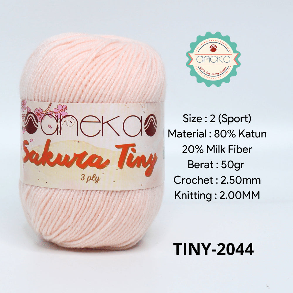 KATALOG - Benang Rajut Sakura Tiny 3 Ply / Milk Cotton / Katun Susu