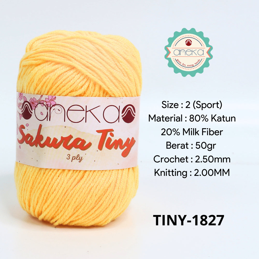 KATALOG - Benang Rajut Sakura Tiny 3 Ply / Milk Cotton / Katun Susu