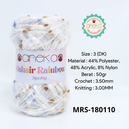 KATALOG - Benang Rajut Mohair Rainbow Spotty Yarn / Bintik  Warna