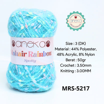 KATALOG - Benang Rajut Mohair Rainbow Spotty Yarn / Bintik  Warna