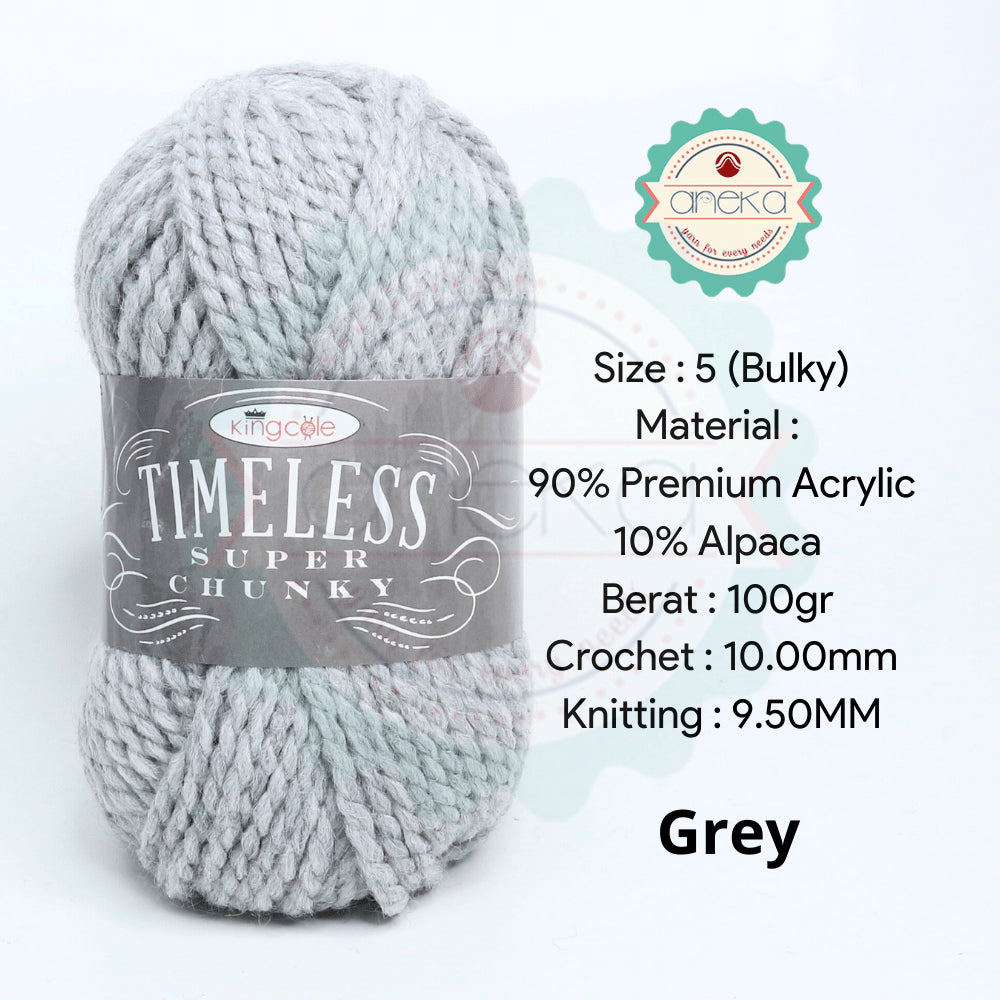 KATALOG - Benang Rajut Import King Cole Timeless Super Chunky / Premium Acrylic Yarn / Alpaca / Akrilik