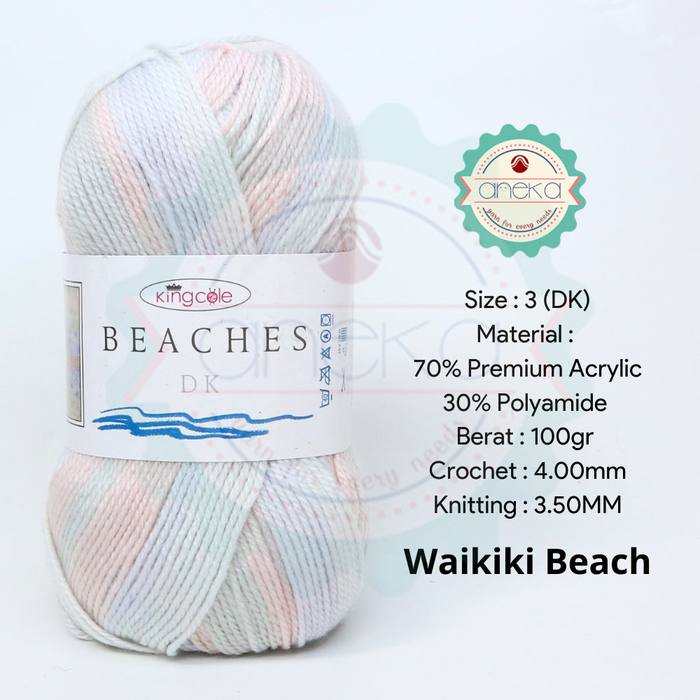 KATALOG - Benang Rajut Import King Cole Beaches DK / Premium Acrylic / Polyamide / Akrilik