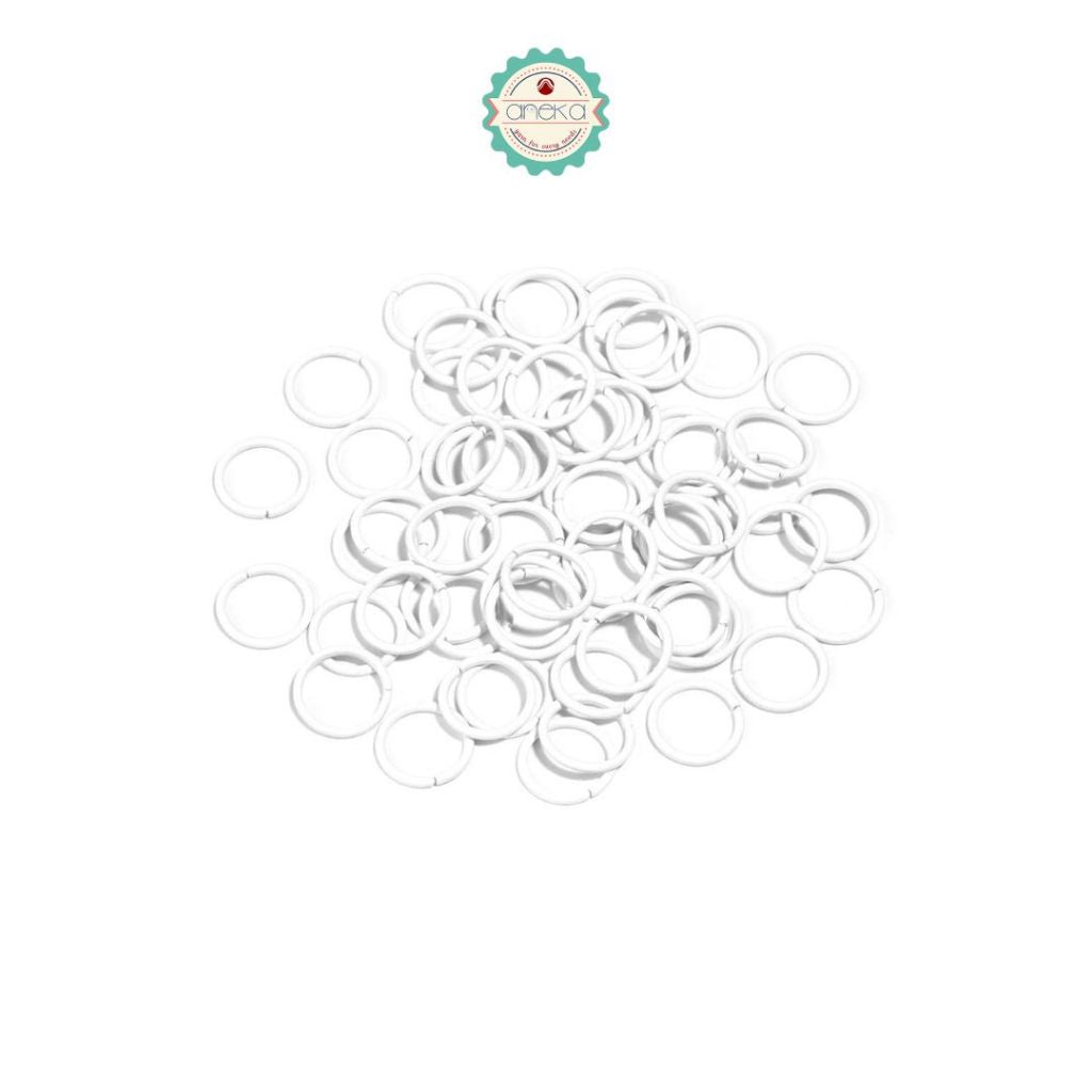 ANEKA - [100 PCS] Ring Jumper Metal Connector For DIY Jewelry Accessories Supplies Colorful [+-30 gram]