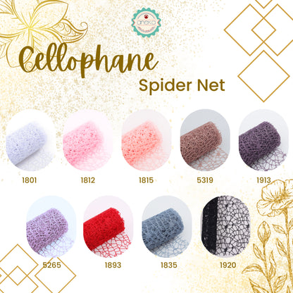 AnekaBenang - [ Roll ] Kertas Cellophane Buket Bunga [ Spider Net ] Flower Wrapping Paper Celophane