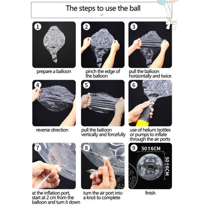 AnekaBenang - [ PACK ] Balon Bobo 12 inch Transparent / Ballon Bening Transparan / Confetti / Latex / Helium / PVC [50PCS]