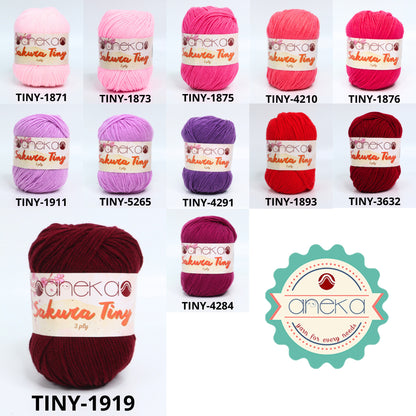 KATALOG - Benang Rajut Sakura Tiny 3 Ply / Milk Cotton / Katun Susu