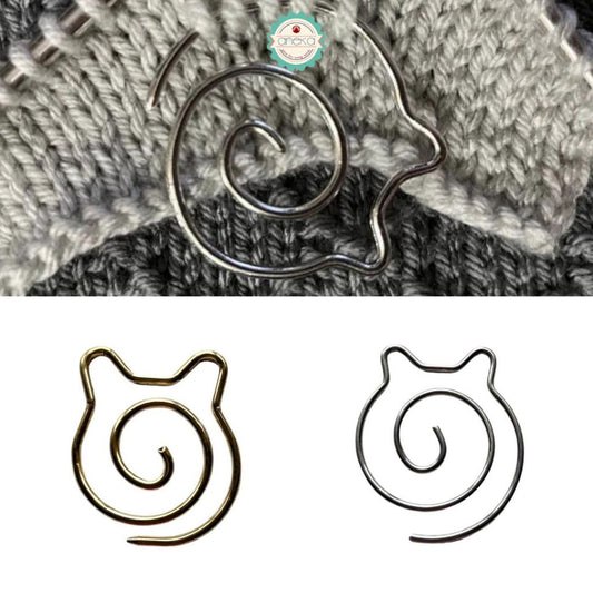 ANEKA - [2PCS] Stitch Marker Karakter Kucing Spiral / Knitting Holder