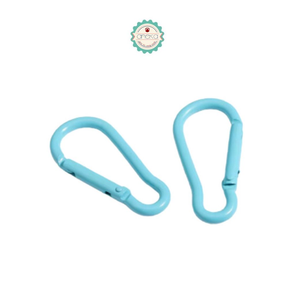 ANEKA - [5 PCS] Gantungan Kait Kunci Carabiner Warna Macaron / Color Carabiner Climbing Hook Keychain Ring Metal