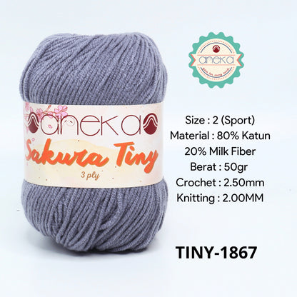 KATALOG - Benang Rajut Sakura Tiny 3 Ply / Milk Cotton / Katun Susu