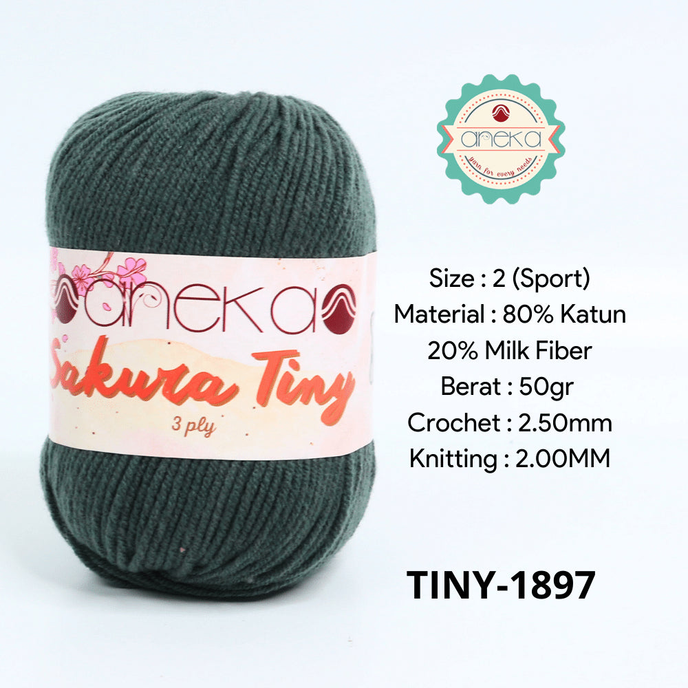 KATALOG - Benang Rajut Sakura Tiny 3 Ply / Milk Cotton / Katun Susu