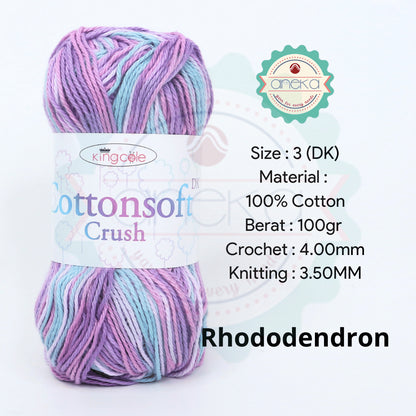 KATALOG - Benang Rajut Import King Cole Cottonsoft Crush / Cotton Yarn / Katun