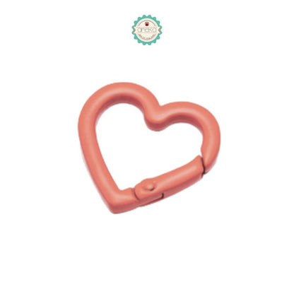 ANEKA - [5 PCS] Kait Bentuk Hati / Metal Keychain Bag Clips Hook / Buckles Connector Heart Shape Ring Carabiner