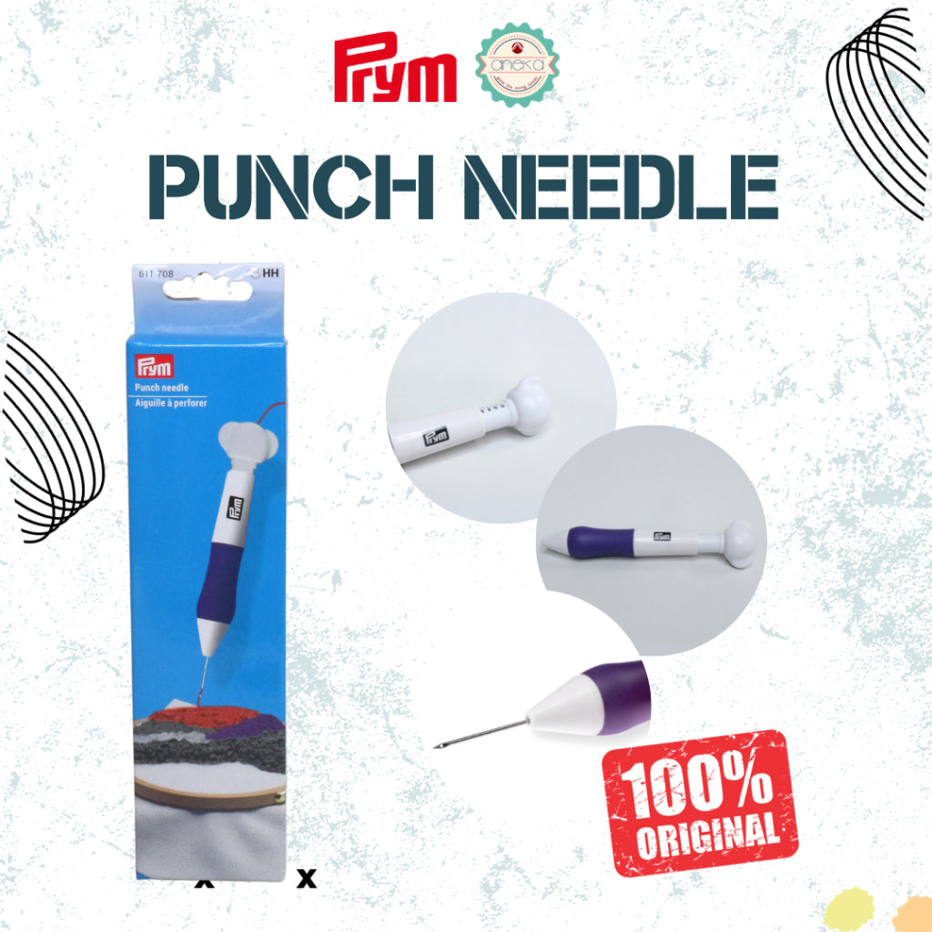 Prym - Punch Needle / Alat Menyulam / Sulam (Bordir) Tangan / Embroidery Pen / Needles Set