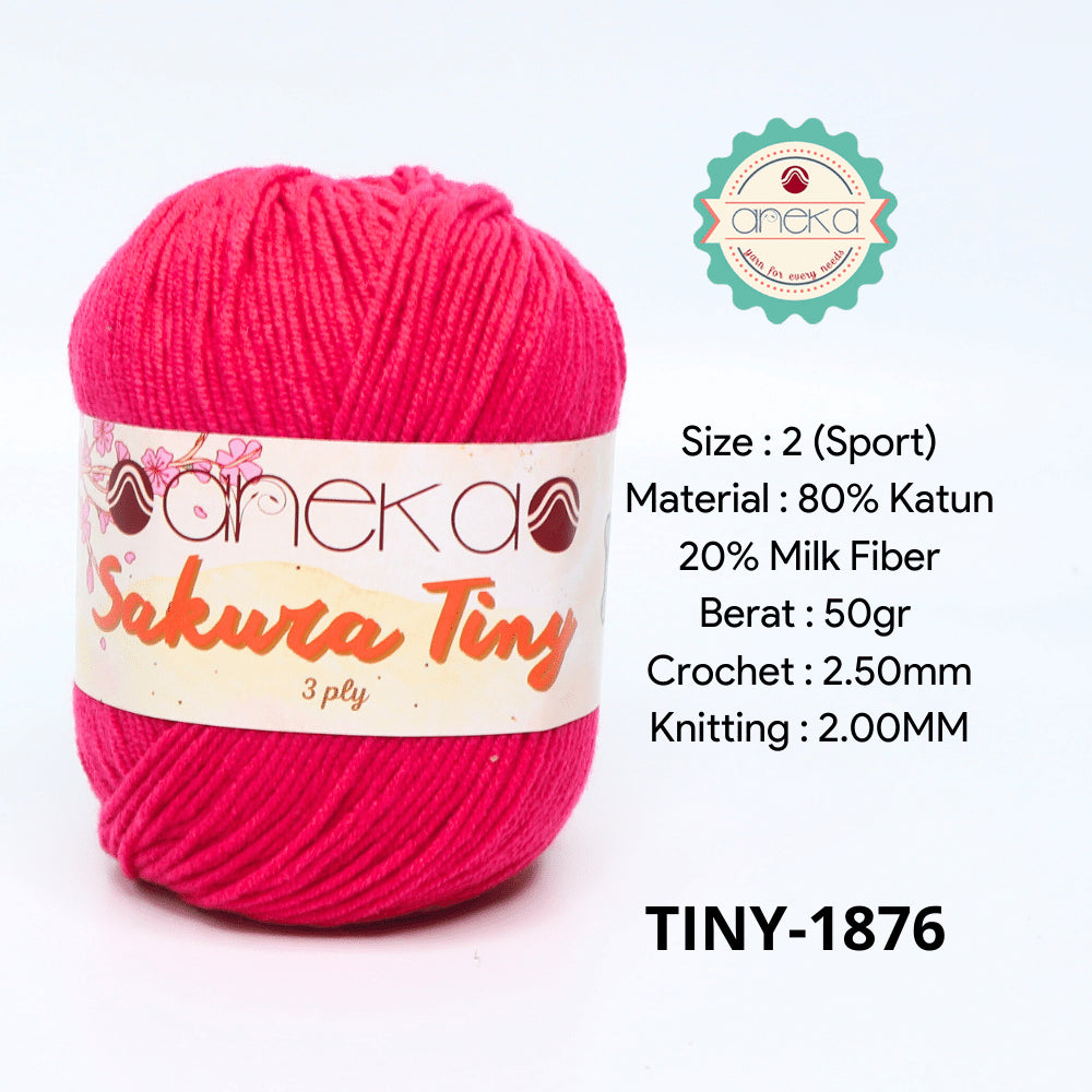 KATALOG - Benang Rajut Sakura Tiny 3 Ply / Milk Cotton / Katun Susu